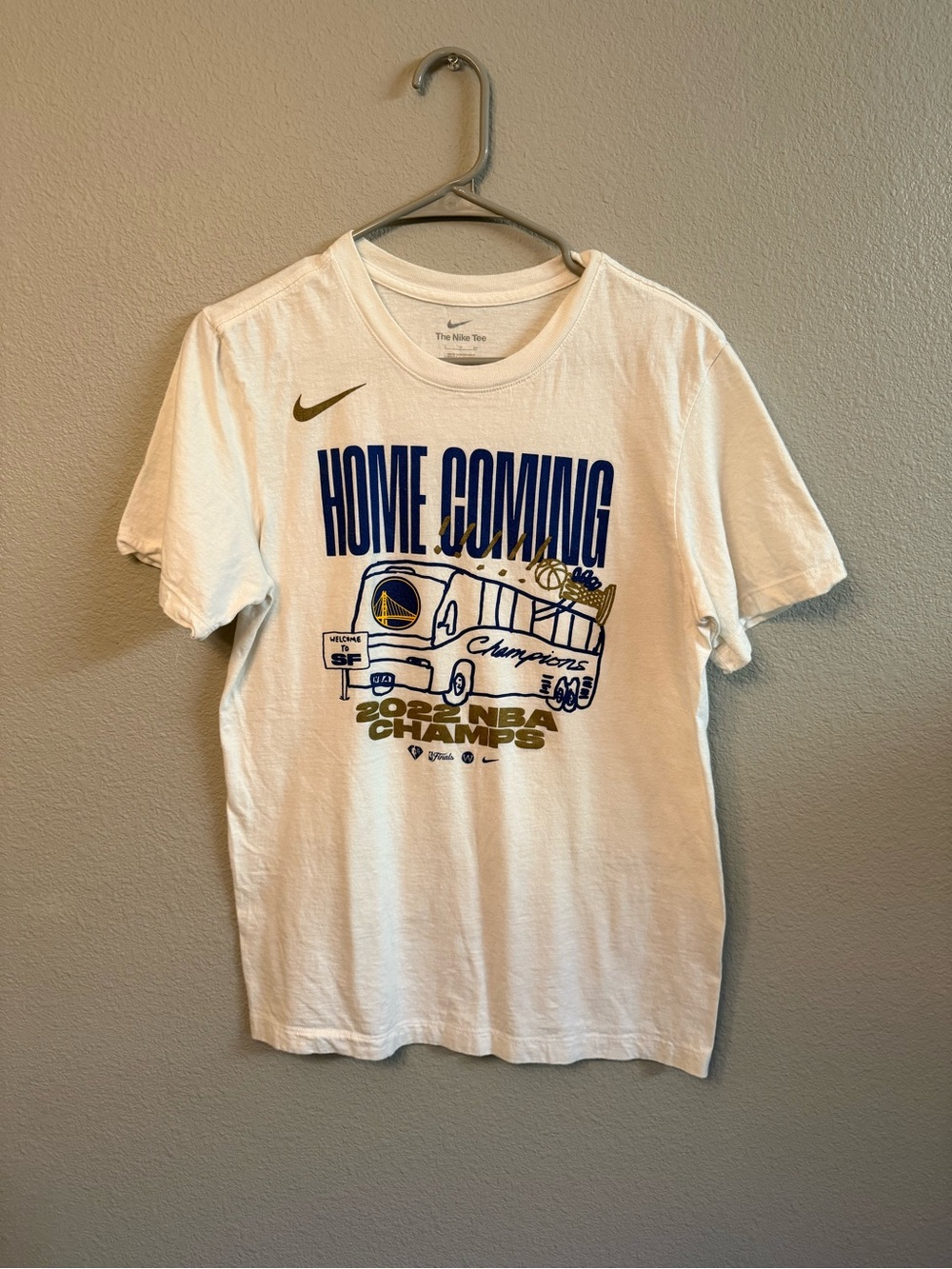 Nike GSW 2022 NBA Champs White Graphic Tee